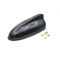 uxcell Carbon Fiber Color Plastic Shark Fin Shaped Self Adhesive AM/FM Radio Signal Antenna Aerial for Car
