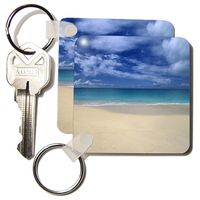 3dRose Caribbean, Antigua, Tropical beach scenic-CA03 NWH0072 - Nik Wheeler - Key Chains, 2.25 x 4.5 inches, set of 2 (kc_75597_1)