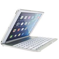 FuriGer Keyboard Case for iPad Pro 9.7, Bluetooth 7 Colors Adjustment Backlit Wireless Keyboard Ultrathin, Aluminium, Lightweight and portable Cover with Auto Wake/Sleep - Silver
