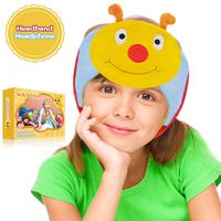 WAYCOM Kids Headphones - Headband Headphones Sleeping Eye Mask Headphones Volume Limiting Over Ear Lightweight, Perfect Children's Earphones for School, Home and Travel