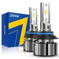 ZonCar 9005 / HB3 Led Headlight Bulbs, 2 Pcs/Kit, 12 CSP Chips, 6500K Xenon White Extremely Bright Light 12V.