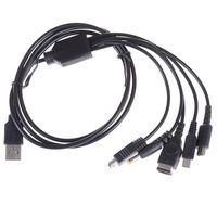 Wiresmith 5 in 1 USB Cable for Nintendo DS / GBA SP / DSi / 3DS / 2DS / Sony PSP / Wii U Game Pad