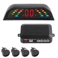 Parking Sensor - BANGWEIER 4 Sensors + Intelligent Digital LED Vehicle Parking Assistance System with Car Cigaratte Lighter