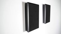 Pair Rockville Rock Slim 70B Black 5.25" 70V Commercial Restaurant Wall Speakers