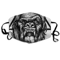 Hongclever Mouth Masks Gorilla Reusable Washable Earloop Mask,Face Cover for Outdoor Sun Anti Dust Allergy
