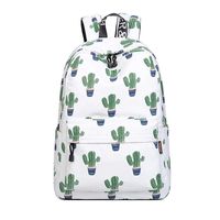 Yonger Cactus Rucksack Causal Backpack College Style Schoolbag Laptop Bookbag