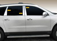 Made in USA! Works with 2009-2017 Chevrolet Traverse 6PC Stainless Steel Pillar Post Trim