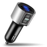 Baile Bluetooth FM Transmitter for Car, Wireless Bluetooth FM Radio Adapter Car Kit with Hands-Free Calling and 2 Ports USB Charger