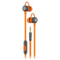 ECOXGEAR Sweat Proof Sport Buds with Microphone & Controls & Noise Cancellation - Orange