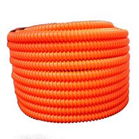 HydroMaxx Flexible Corrugated PVC Non-Split Tubing and Convoluted Wire Loom - UV Stabilized - Rated for Outdoor Use (2" dia x 50 ft, Orange)