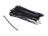 Nippon Labs CT-8INT-BK 8" Intermediate Cable Ties, 100 Pieces/Bag, Black