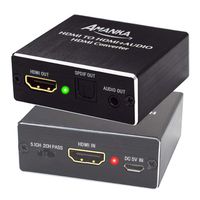 Amanka 4K HDMI Audio Extractor Converter Input HDMI To HDMI Output Optical Audio SPDIF and 3.5mm Stereo Audio Extractor for Blue-ray PC Laptop Xbox One HDTV