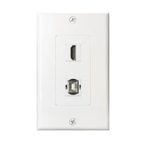 1Port HDMI & 1Port USB 2.0 B Female/A Female Wall Plate,Yomyrayhu,Works for Home Theater,Blu-ray Player,Printer and More