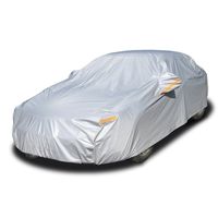 Kayme 6 Layers Car Cover Waterproof All Weather for Automobiles, Outdoor Full Cover Rain Sun UV Protection with Zipper Cotton, Universal Fit for Sedan (Up to 177")