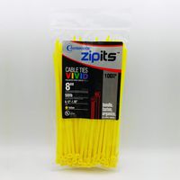 Cambridge Zipits Multi Purpose Cable Ties Zip Ties 8 Inch 50 Lb 100 Pieces Standard Duty Yellow
