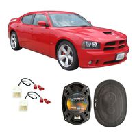 Compatible with Dodge Charger 2005-2010 Front Door Factory Replacement Harmony HA-R69 Speakers New