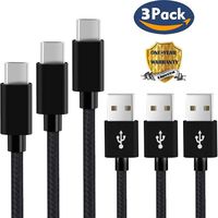 Linwood Type C Cable Nylon Braided Cord USB Type A to C Charger for Samsung Galaxy S9/S8+, Google Pixel XL, LG G5/G6/V20,ZTE Zmax Pro Z981,HTC 11,Nexus 6P 5X (Black)