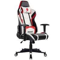 DESINO Gaming Chair Racing Style Ergonomic Swivel Rolling Computer Chair Video Game Desk Chair with Headrest and Adjustable Lumbar Support for Adults (Red)