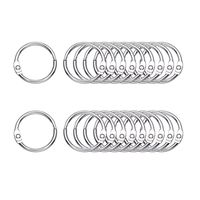 Antner 100Pcs Loose Leaf Rings, 0.75" Diameter, Nickel Plated Book Binder Rings