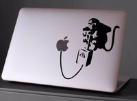 Decal - Banksy MacBook Decal - Monkey Detonator - Banksy Stencil Laptop Sticker (11" MacBook)