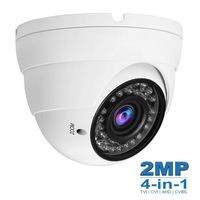 Anpviz 2MP CCTV Camera HD 1080P 4-in-1 (TVI/AHD/CVI/960H CVBS) Security Dome Camera, 2.8-12mm Varifocal Lens Analog Video Surveillance, Wide Angle Viewing Day & Night Indoor Outdoor Waterproof (White)