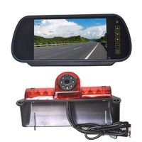 Vardsafe VS7077R Replacement 7 Inch Rear View Mirror Monitor & Brake Light Backup Camera for Chevy Express 1500 2500 3500 Van (2003-2019)