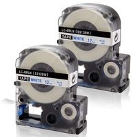 Absonic LC-4WLN9 LK-4WLN LK LC Labeling Tape Cartridge Compatible for Epson LabelWorks LW-300 LW-400 LW-500 LW-600P LW-700 LW-900 LW-1000P Label Maker, Blue on White, 1/2" x 26', 12mm x 8m, 2-Pack