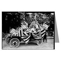 Twelve Vintage Historic Notecards In A Boxed Set Of Women Suffragettes in Car In A Parade Demonstration For The Suffragist Movement In 1910