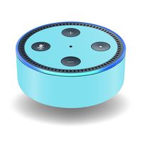 MightySkins Skin Compatible with Amazon Echo Dot (2nd Gen) - Solid Baby Blue | Protective, Durable, and Unique Vinyl Decal wrap Cover | Easy to Apply, Remove, and Change Styles | Made in The USA