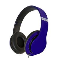 AutumnFall Active Noise Cancelling Wired Headphones with Microphone Extra Bass AUX Headset Over Ear,Comfortable Earpads,Stereo Headset for Travel Work TV Computer iPhone (Blue)