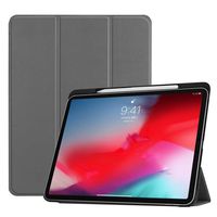 AutumnFall 1PC Magnetic Wake/Sleep Stand Slim Folio Case Cover with Apple Pencil Holder for iPad Pro 11 inch 2018 (Gray)