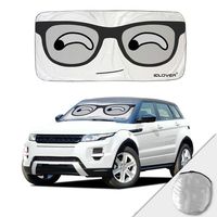 HOMEYA Car Sun Shade Windshield Sunshade Cover, Cute Cartoon Eyes Sunshades UV Protector Novelty Visor Shield for SUV Auto Vehicle Trucks Minivan Baby Kids Window (59 x 33.5 Inch)
