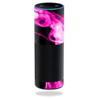 MightySkins Skin Compatible with Amazon Echo - Pink Flames | Protective, Durable, and Unique Vinyl Decal wrap Cover | Easy to Apply, Remove, and Change Styles | Made in The USA