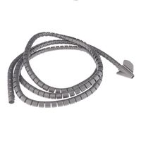Cable Tube Organizer,10mm Coiled Tube Sleeve Cable Wrap Spiral Wire Sleeves Cable Management with Cord Cover Clips for TV PC Computer 2M Gray