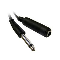 ACL 50 Feet Black 1/4 Male to 1/4 Female Mono Extension Cable