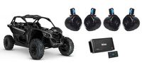 4 8" Tower Speakers for Can-Am Maverick X3/X3 Max+4-Ch Bluetooth Amplifer+Remote