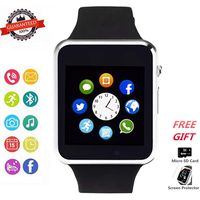 Hocent Smart Watch, Smartwatch with SD Card Camera Pedometer Phone Call Text SNS SMS Sync SIM Card Slot Music Player Alarm Compatible with Android and iPhone (Partial Functions) for Men Women Teens