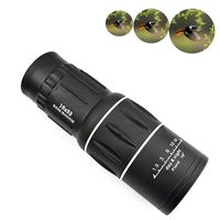 Tinksky Day Night Vision 16x52 HD Optical Monocular Hunting Camping Hiking Telescope for Hunting, Camping, Wildlife, Birdwatching, Surveillance (Black)