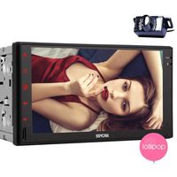 EinCar Android 5.1 Lollipop Double Din Car Stereo with 7 Inch Capacitive Touch Screen GPS Navigation Car Radio Audio Head Unit Support USB/SD/Bluetooth/WiFi/Mirroring/SW-Control + Backup Camera