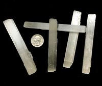 5 Selenite Sticks, Reiki - Chakra - Crystal Healing