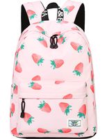 Backpack for Teens, Fashion Strawberry Pattern Laptop Backpack College Bags Shoulder Bag Daypack Bookbags Travel Bag by Mygreen (Pink)
