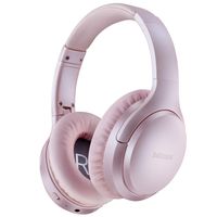 Boltune Active Noise Cancelling Headphones, Bluetooth 5.0 Over Ear Wireless Headphones with Mic Deep Bass, Comfortable Protein Earpads 30H Playtime for Travel Work TV PC Cellphone