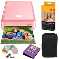 Kodak Mini2 Instant Photo Printer (Pink) Deluxe Bundle + Paper (20 Sheets) + Deluxe Case + Photo Album + Hanging Frames