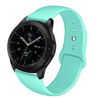 NAHAI Band Compatible with Samsung Galaxy Watch 42mm, Galaxy Watch Active, Gear Sport, 20mm Soft Silicone Replacement Strap Resistant Sport Wristbands for Women Men, Small, Teal