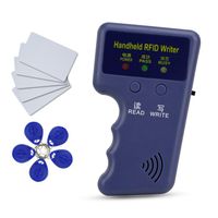 HFeng New 125Khz Handheld RFID Copier Card Reader Writer Duplicator Programmer + 10pcs EM4305/T5577 chip Key Cards Token Tags