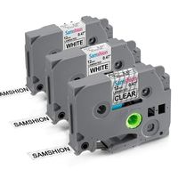 Replace P Touch Tape 12mm 0.47 Inch Laminated Black on Clear/White TZe Tape TZe131 TZe231 Compatible with Brother P-Touch Label Maker PT-D210 PT-H110 PT-D600 PT-1230PC PT-1280, 3 Pack