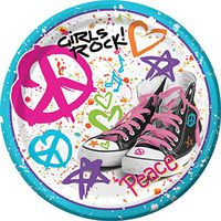 Creative Converting 8 Count Totally 80's Sturdy Style Paper Lunch Plates, 7", Multicolor