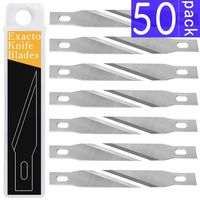 50 PCS Exacto Knife Blades, High Carbon Steel #11 Refill Exacto Art Blades Cutting Tool with Storage Case for Craft, Hobby, Scrapbooking, Stencil