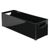 iDesign InterDesign Game and DVD Bin - Black Video Game & DVD Organizer 16 x 6 x 5, Large