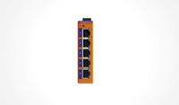HENRICH 5 Copper Ports Industrial Ethernet Switch, Unmanaged, Wide Temperature (-10-60C), Redundant Power Inputs, UL508 Class 1 Div 2 Certified, Worlds Smallest 5 Port Industrial Switch